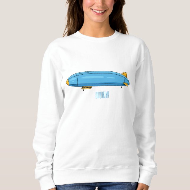 Moletom Ilustração de desenho animado de nave (Frente)