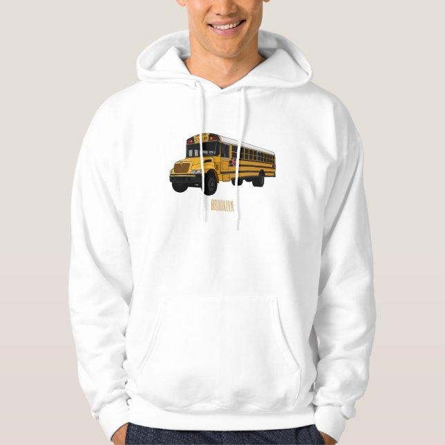 Moletom Ilustração de desenho animado de ônibus escolar (Frente)