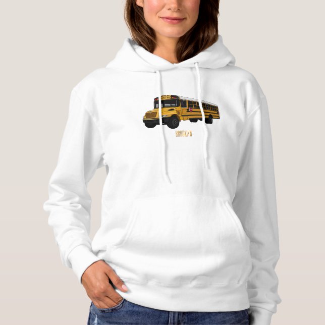 Moletom Ilustração de desenho animado de ônibus escolar (Frente)