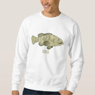 Moletom Ilustração de desenho animado de peixe-grua