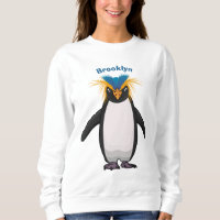 Ilustração de desenho animado de pinguim macarrão 