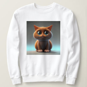 Moletom ilustração de desenho animado de um gato fofo