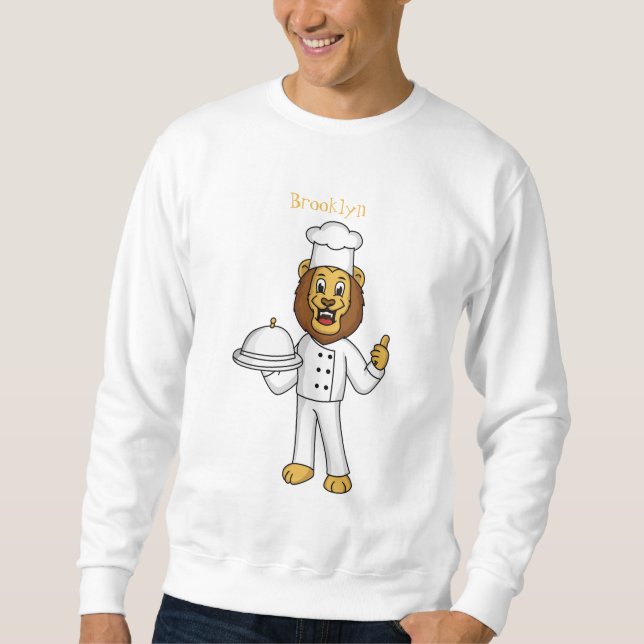 Moletom Ilustração de desenho animado do chef de leão (Frente)