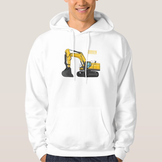 Moletom Ilustração de desenho animado do crawler escavator (Frente)