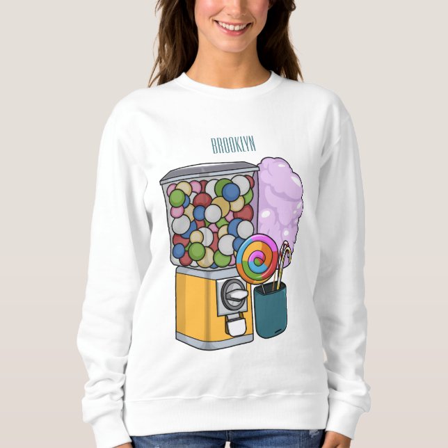 Moletom Ilustração de desenho animado doce (Frente)