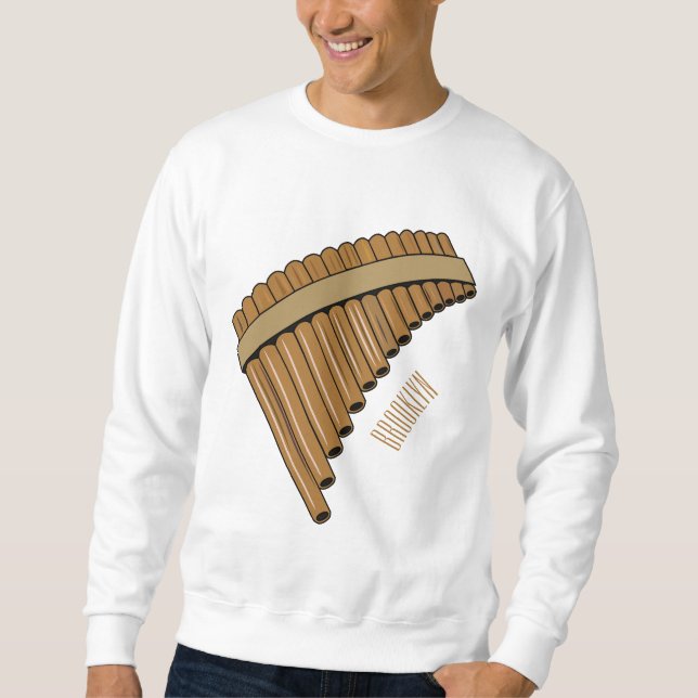 Moletom Ilustração de desenho animado em flauta/panuccões (Frente)