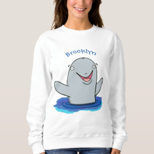 Moletom Ilustração de desenho animado feliz e adorável