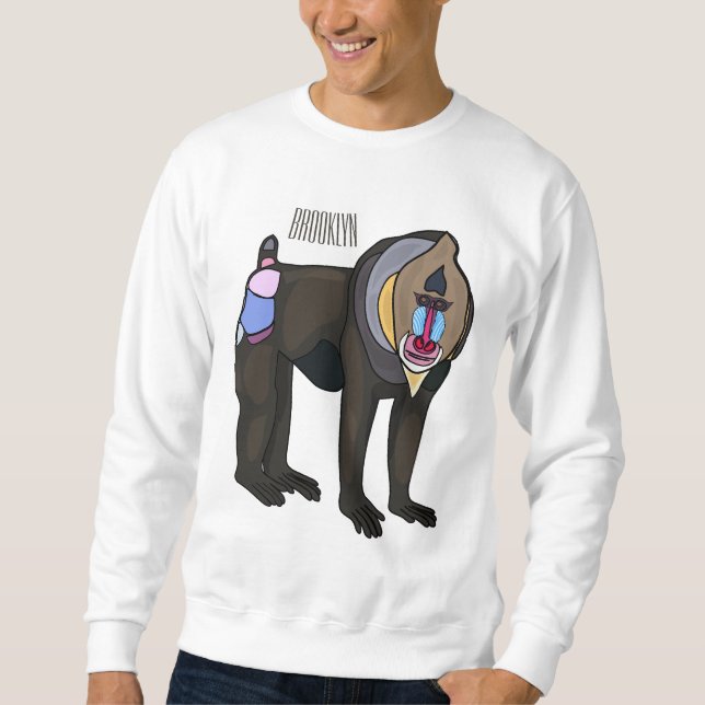 Moletom Ilustração de desenho animado Mandrill (Frente)