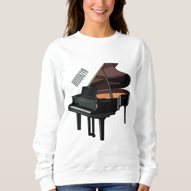 Moletom Ilustração de desenho animado Piano (Frente)