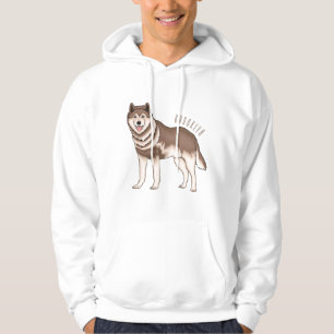 Moletom Ilustração de desenho animado siberiano husky