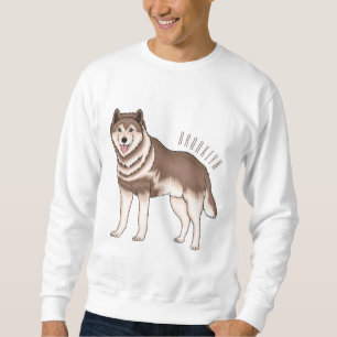 Moletom Ilustração de desenho animado siberiano husky