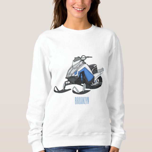 Moletom Ilustração de desenho animado Snowmobile (Frente)