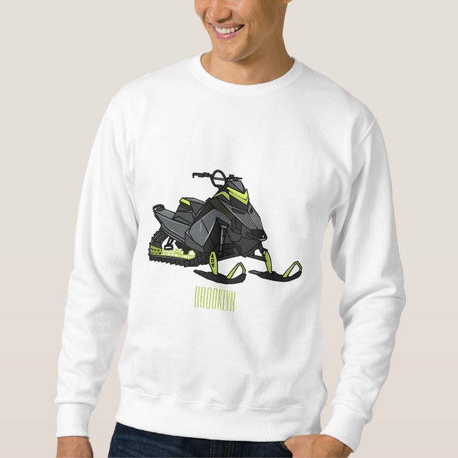 Moletom Ilustração de desenho animado Snowmobile (Frente)