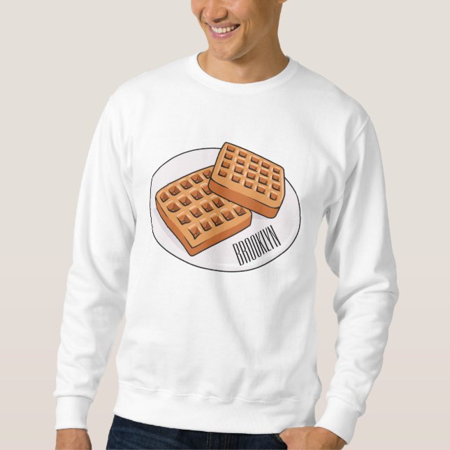 Moletom Ilustração de desenho animado Waffle (Frente)