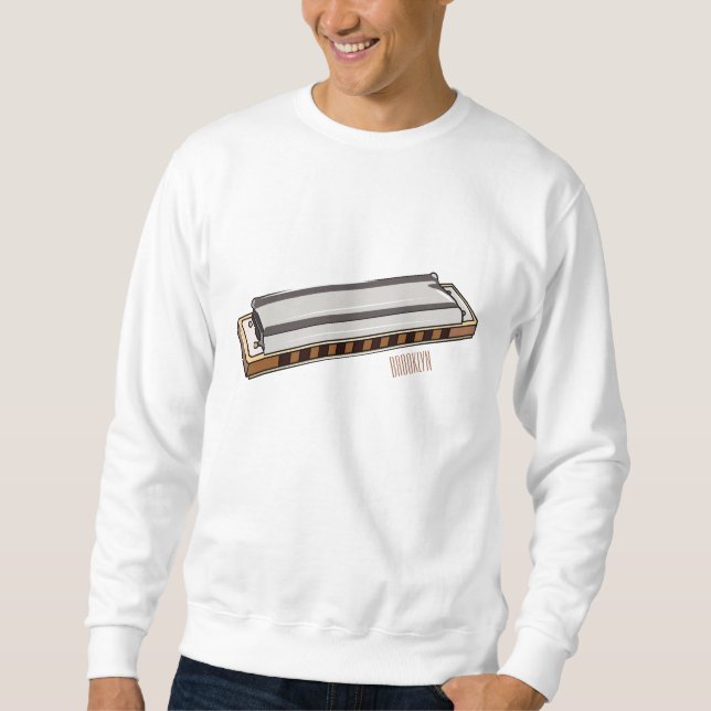 Moletom Ilustração de desenho da Harmonica (Frente)