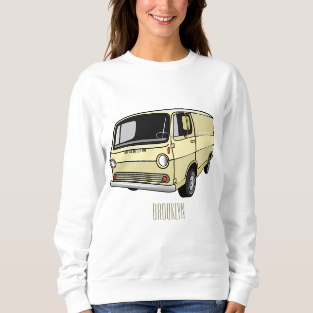 Moletom Ilustração de desenho da van clássica (Frente)