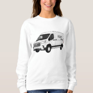 Moletom Ilustração de desenho de carrinha de entrega