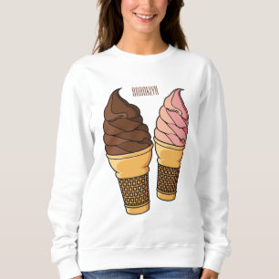 Moletom ilustração de desenho de cone de sorvete