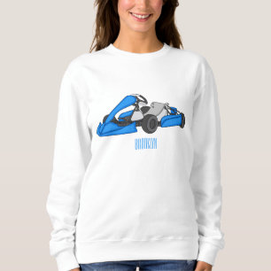 Moletom Ilustração de desenho de corrida de Kart