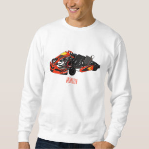 Moletom Ilustração de desenho de corrida de Kart