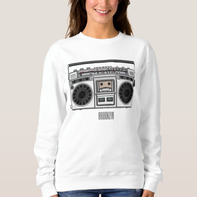 Moletom Ilustração de desenho de rádio (Frente)