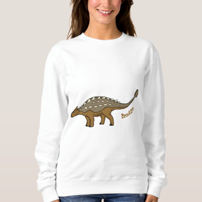 Moletom Ilustração de dinossauro blindado Ankylosaurus (Frente)