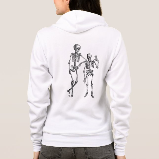 Moletom Ilustração de esqueletos dançantes mulher (Verso)