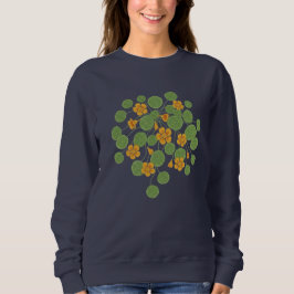Moletom Ilustração de Flor de Nastúrcio Vintage Natureza