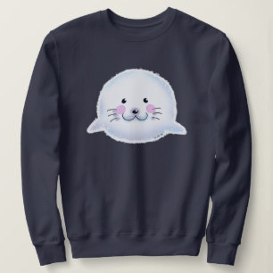 Moletom Ilustração de Foca Bebê Fofa e Felpuda
