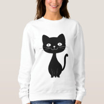 Ilustração de gato preto minimalista de desenho an