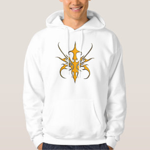Moletom Ilustração de Linha Tribal Laranja Feroz