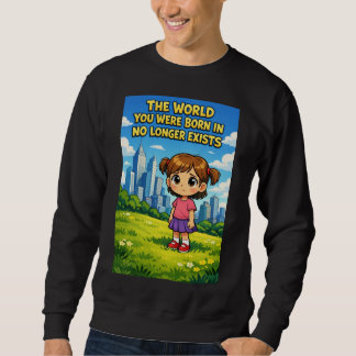 Moletom Ilustração de Menina de Desenho Animado Perdendo a