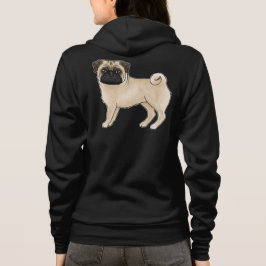 Moletom Ilustração de Pug da raça cachorro Mops cor de cor