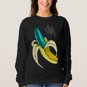 Moletom Ilustração de Roupa de Banana Sarcástica Desenho G