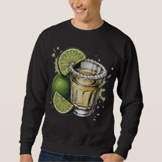 Moletom Ilustração de Shot de Tequila com Borda de Sal e L