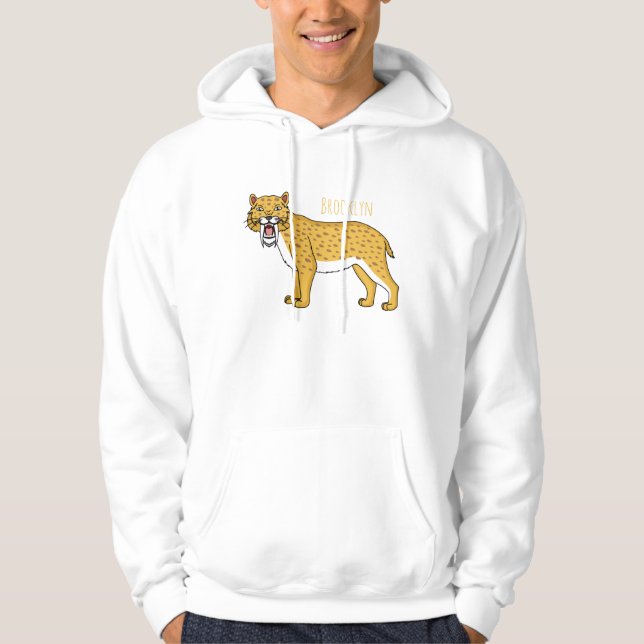 Moletom Ilustração de tigre com dentes de Saber (Frente)