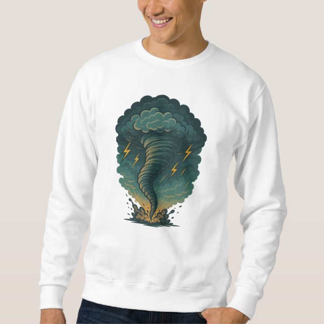 Moletom Ilustração de Tornado Storm | Poderoso Relâmpago (Frente)