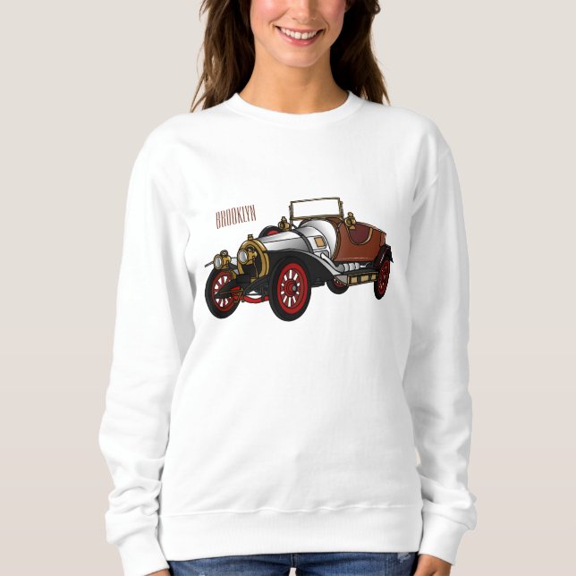 Moletom Ilustração do desenho animado Classic car 1920 (Frente)