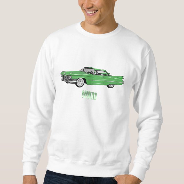 Moletom Ilustração do desenho animado Classic car 1959 (Frente)