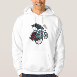 Moletom Ilustração do desenho do rickshaw Ciclo