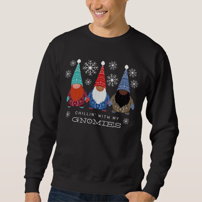Moletom Ilustração do Floco de Neve dos Gnomos Chillin (Frente)