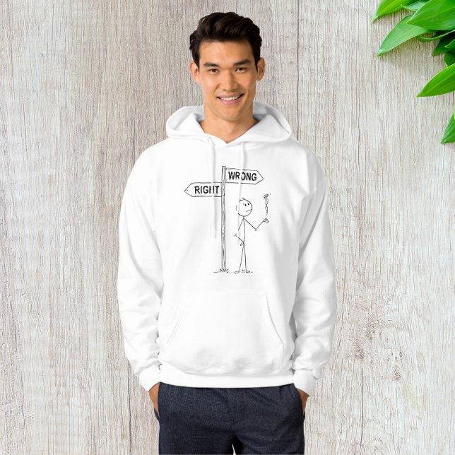 Moletom Ilustração Errada Direita Hoodie (Criador carregado)