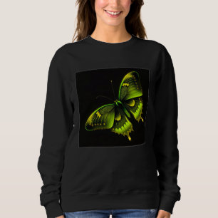 Moletom Ilustração Linda de Borboleta Verde Lima Maravilho