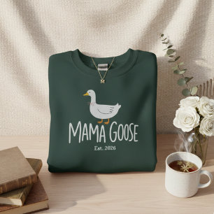 Moletom Ilustração Minimalista da Mamãe Gansa Mãe Fofo