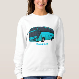 Moletom Ilustração moderna do desenho animado do ônibus