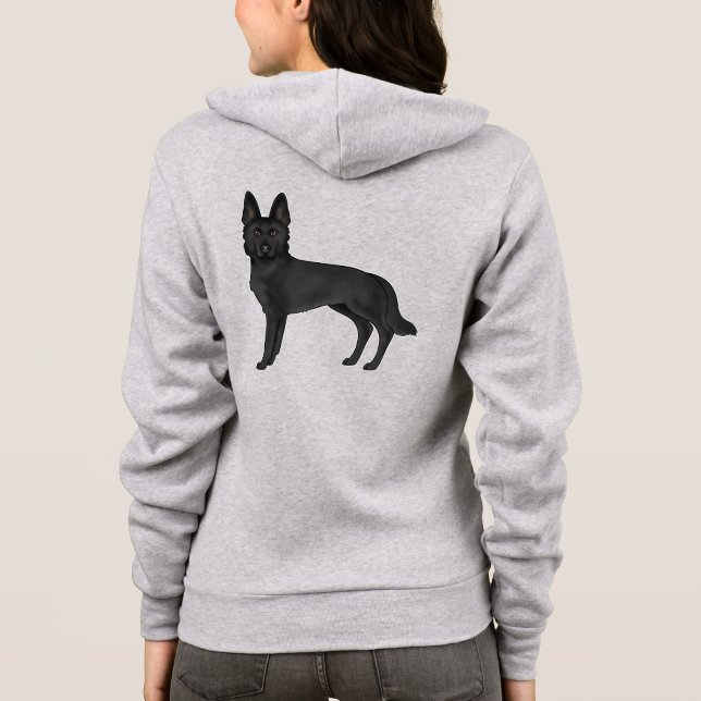 Moletom Ilustração Pendente de Cachorro German shepherd Ne (Verso)