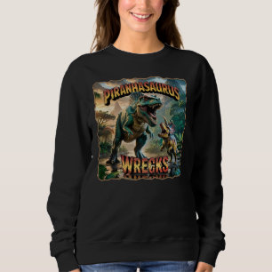 Moletom Ilustração Piranhasaurus Wrecks – Piada Assustador