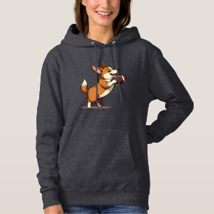 Moletom Ilustração Retro Desportiva de Cão de Futebol Corg
