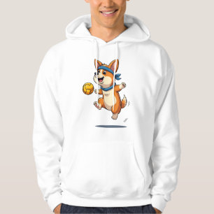 Moletom Ilustração Vintage de Volei de Corgi Cachorro Atle