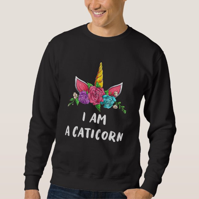 Moletom Im A Caticorn Rainbow Cat Unicorn (Frente)